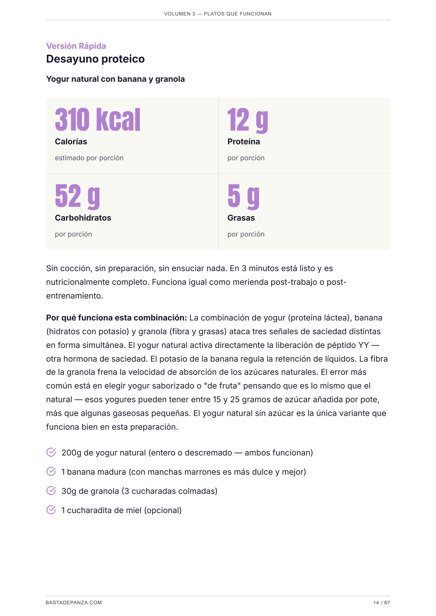 Recetas de desayuno con proteína real